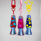 Heart Lava lamp - Shaker keychain